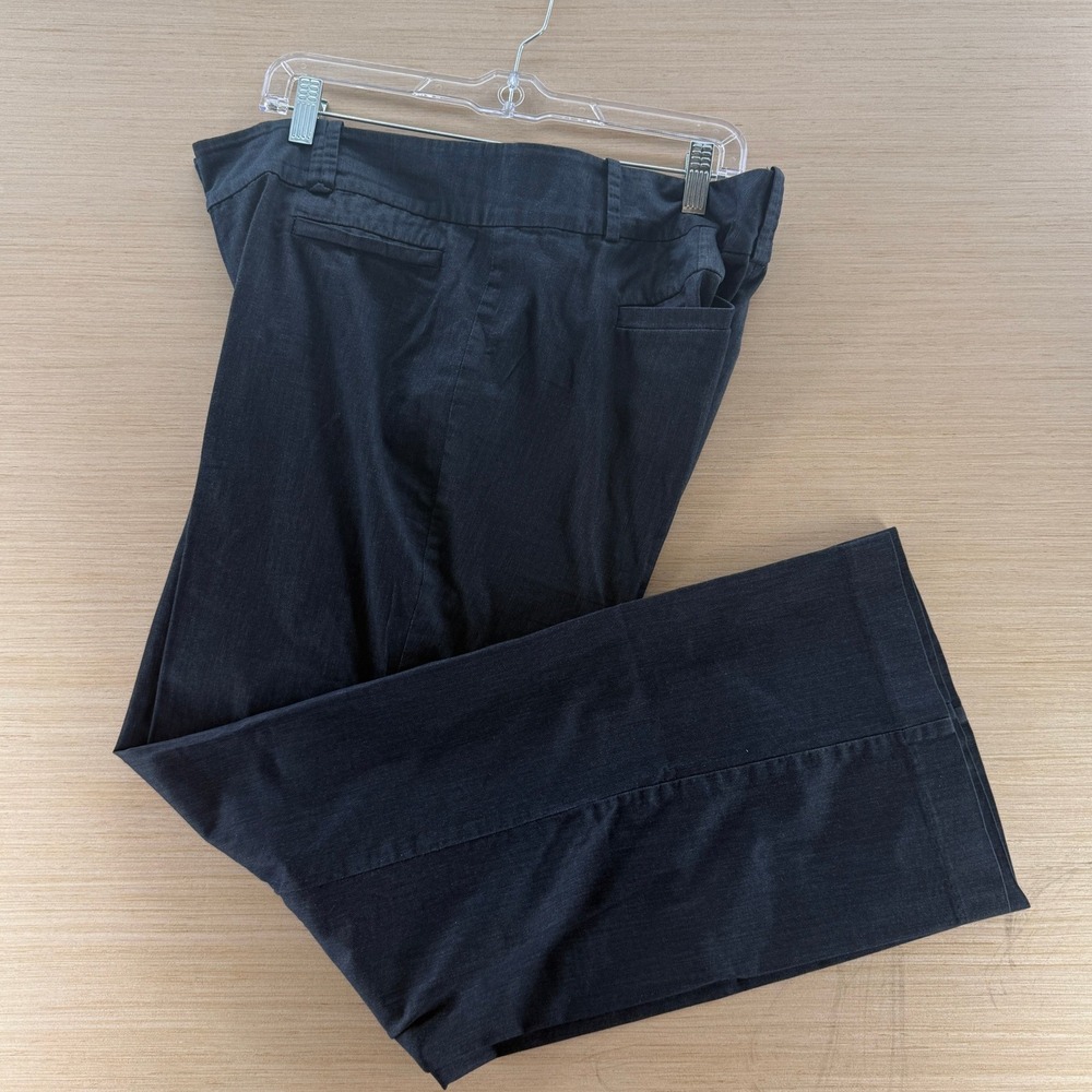 Ann Taylor Signature Navy Denim Look Mid Rise Professional Trousers Womens SZ 12